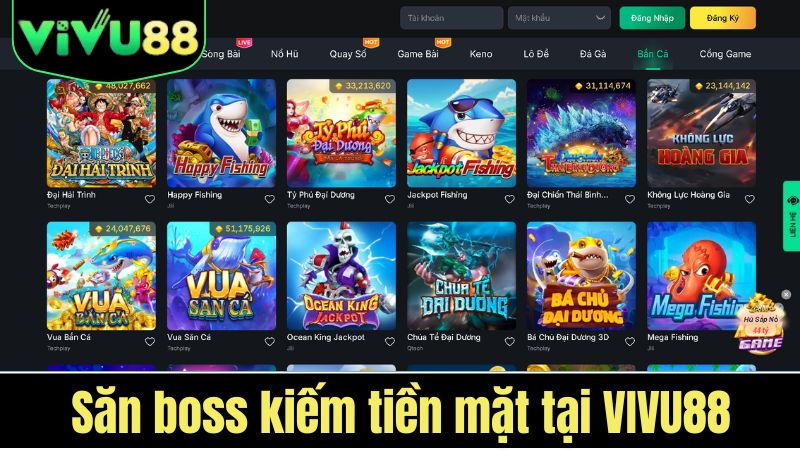 Săn boss kiếm tiền VIVU88