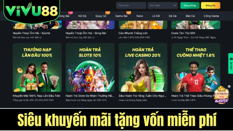 Siêu khuyến mãi VIVU88
