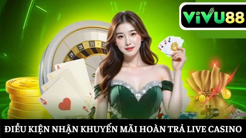 điều kiện dành cho hội viên tham gia  siêu hoàn trả Live Casino 20%
