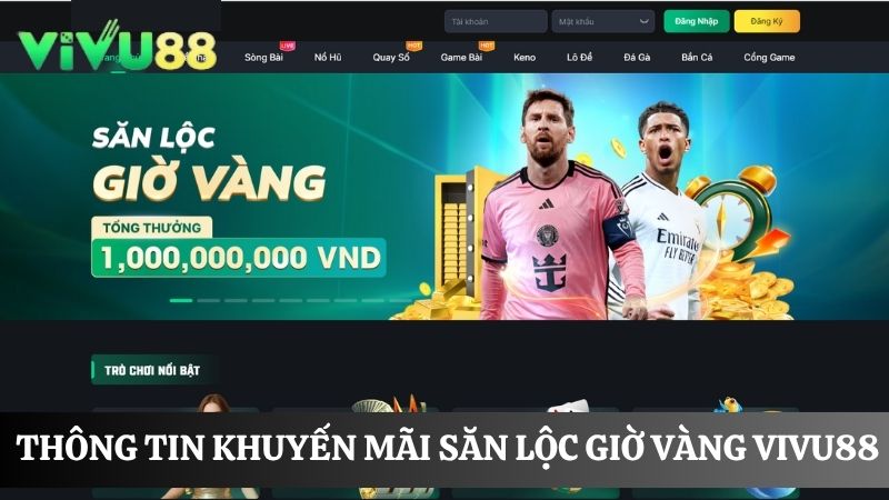 khuyến mãi săn lộc giờ vàng Vivu88
